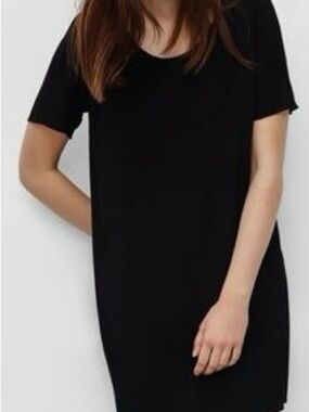 Wilfred|Aritzia Formal Open-Back Short Sleeve Loose Fit Shirt Mini-Dress Sz XXS